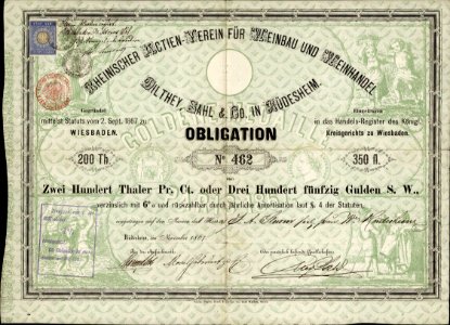 Dilthey, Sahl & Co 1867