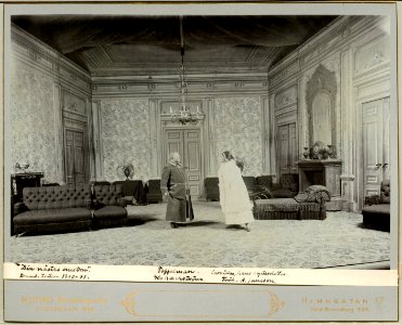 Din nästas hustru, Dramatiska teatern 1900. Föreställningsbild - SMV - H10 026