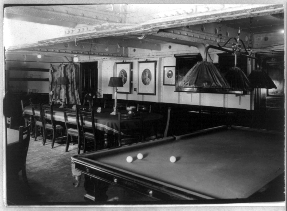Dining and billiard room on British ship, RENOWN LCCN2002712684