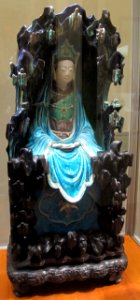 Dinastia ming, bodhisattva avalokitesvara in una grotta, xvi sec