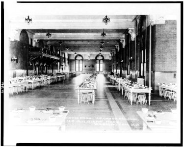Dining room, U.S. Grant Building, U.S. Soldiers' Home, Washington, D.C. LCCN90714632