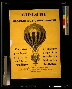 Diplôme avec médaille dʹor grand module LCCN2002713113