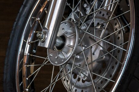 Steel brake disc shiny