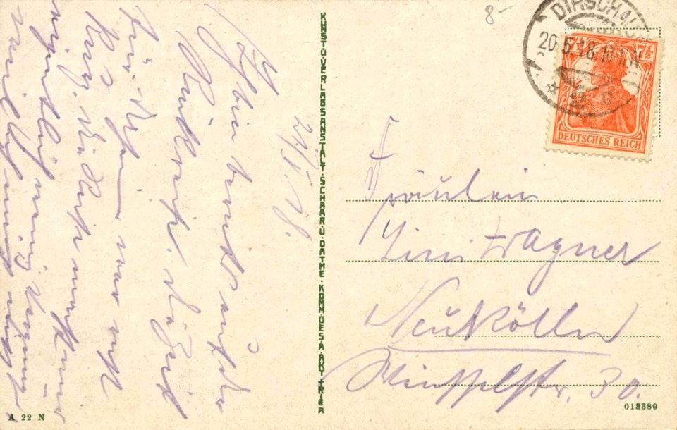 Dirschau, Tczew, Westpreußen - Stadtansicht (2) (back) (Zeno Ansichtskarten)