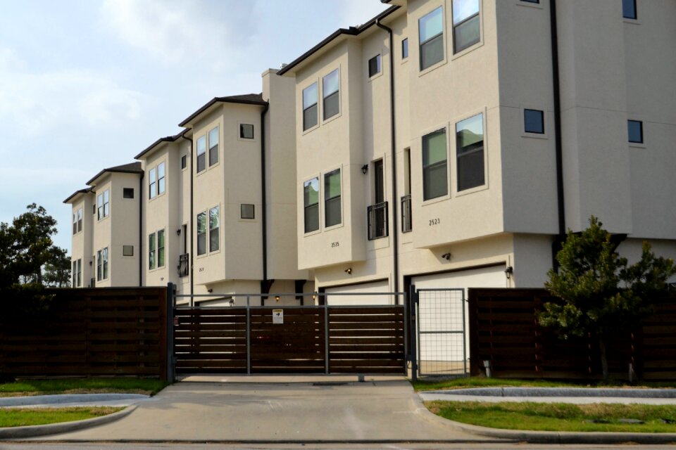 Driveway gated community duplex