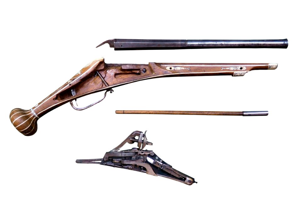 Disassembled pistol-P8050281-white