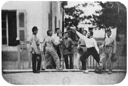 Disdéri, André Adolphe Eugène - Die Fechtstunde (Zeno Fotografie)