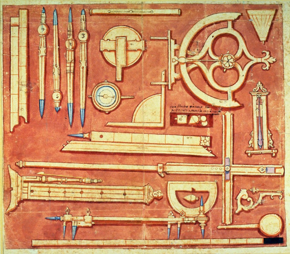 Disegno Cassetta strumenti matematici Schissler