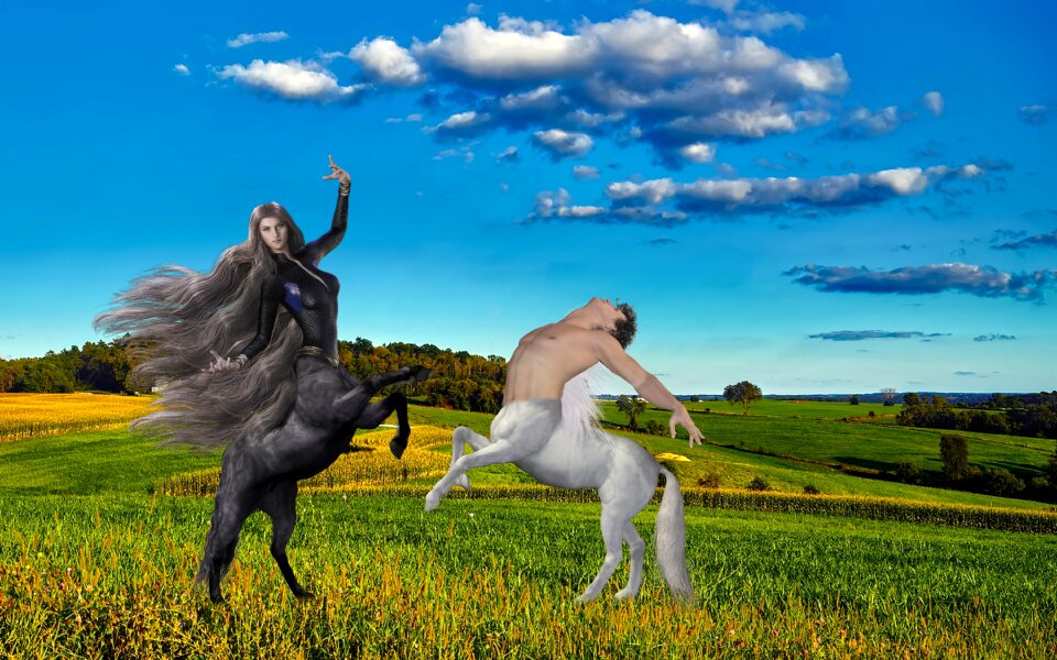 Fantasy picture dream world photomontage