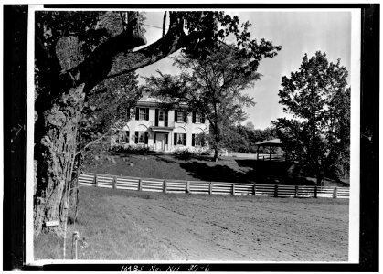 DISTANT VIEW OF FRONT (NORTHWEST FACADE) - Wheeler House, Orford Street, Orford, Grafton County, NH HABS NH,5-ORF,3-6