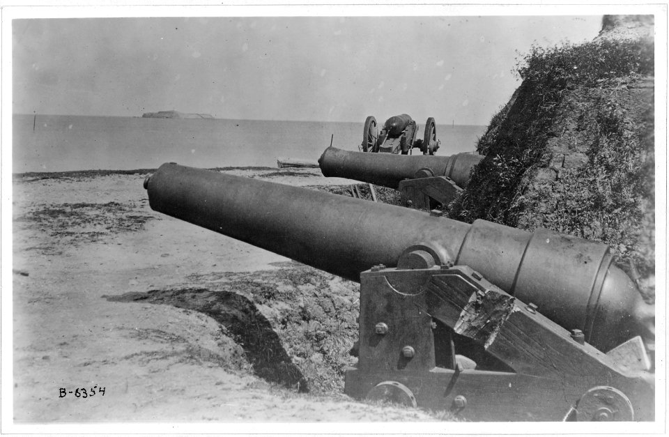 Distant view of Ft. Sumter from Fort Johnson, S.C - NARA - 530421