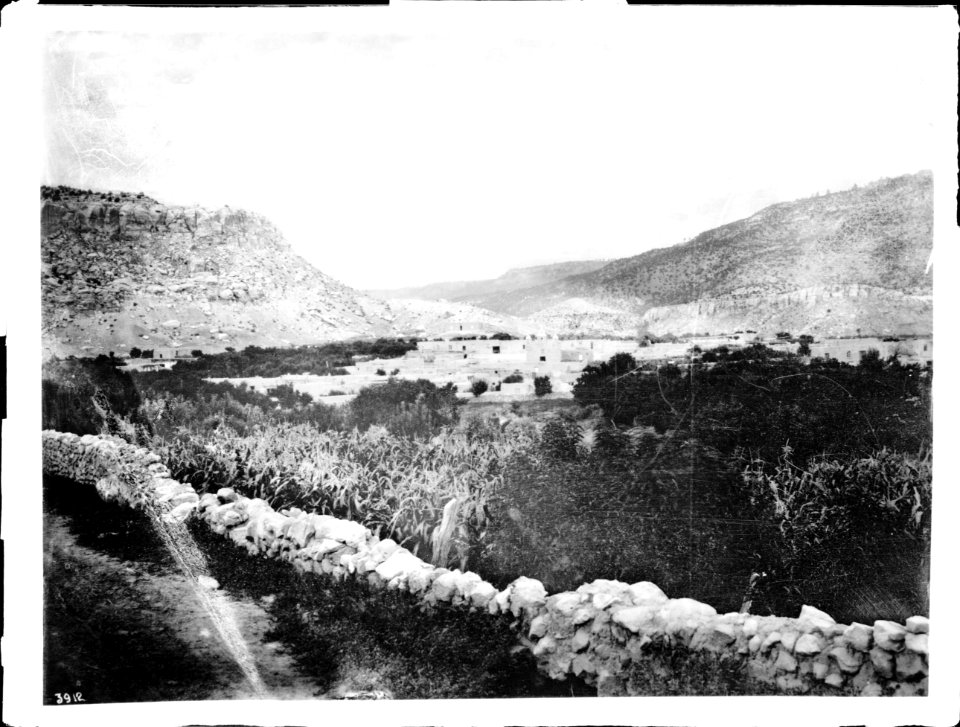 Distant view of the pueblo of Cibolleta, New Mexico, ca.1898 (CHS-3912)