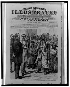 District of Columbia - our Indian allies - interview of a delegation of Indian chiefs with President Hayes, in the East Room of the White House LCCN92514904