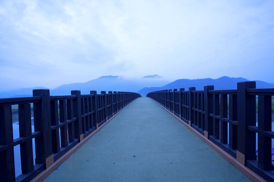 Landscapes bridge blue