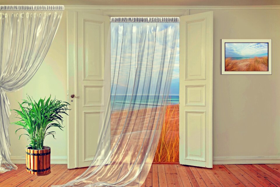 Door hinged doors setup
