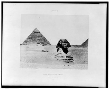 Djîzeh (Nécropole de Memphis) - sphinx et pyramides - Félix Teynard. LCCN2001695253