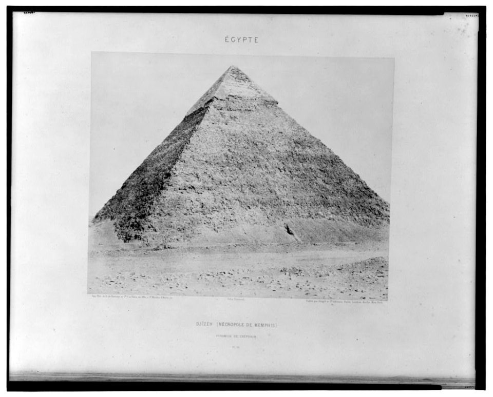 Djîzeh (Nécropole de Memphis) - Pyramide de Chéphren - Félix Teynard. LCCN2001695255