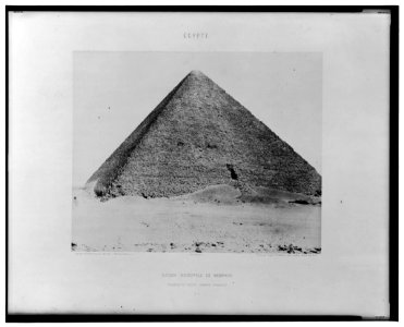 Djîzeh (Nécropole de Memphis) - Pyramide de Chéops (Grand Pyramide) - Félix Teynard. LCCN2001695254