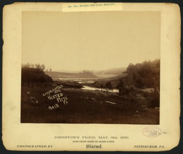 17552u Broken dam from roadway, Johnstown Flood