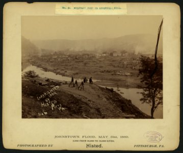 17536u Military post on Kernville Hill, Johnstown Flood