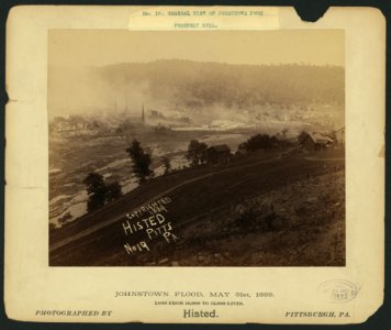 17553u General view of Johnstown from Prospect Hill, Johnstown Flood