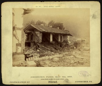 17554u Cyrus Elders' house, Johnstown Flood, May 31st, 1889