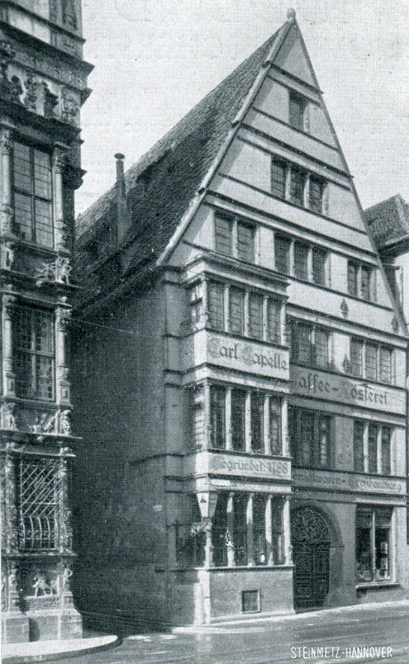 1788 gegründete Firma Carl Capelle, Schmiedestraße 9, Hannover, Geschäftshaus von 1560 bis 1570