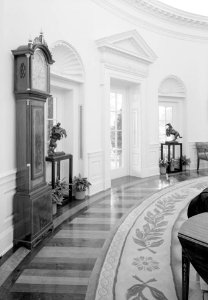 179. Oval Office; View of East Door to Rose Garden photo