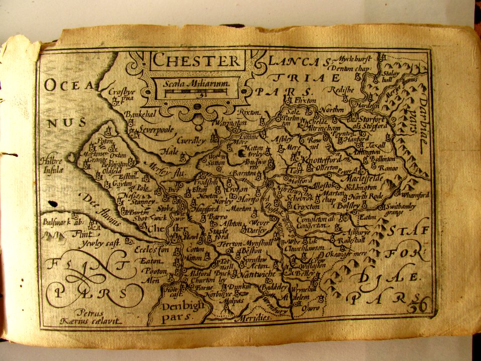 17th Century map of Cheshire