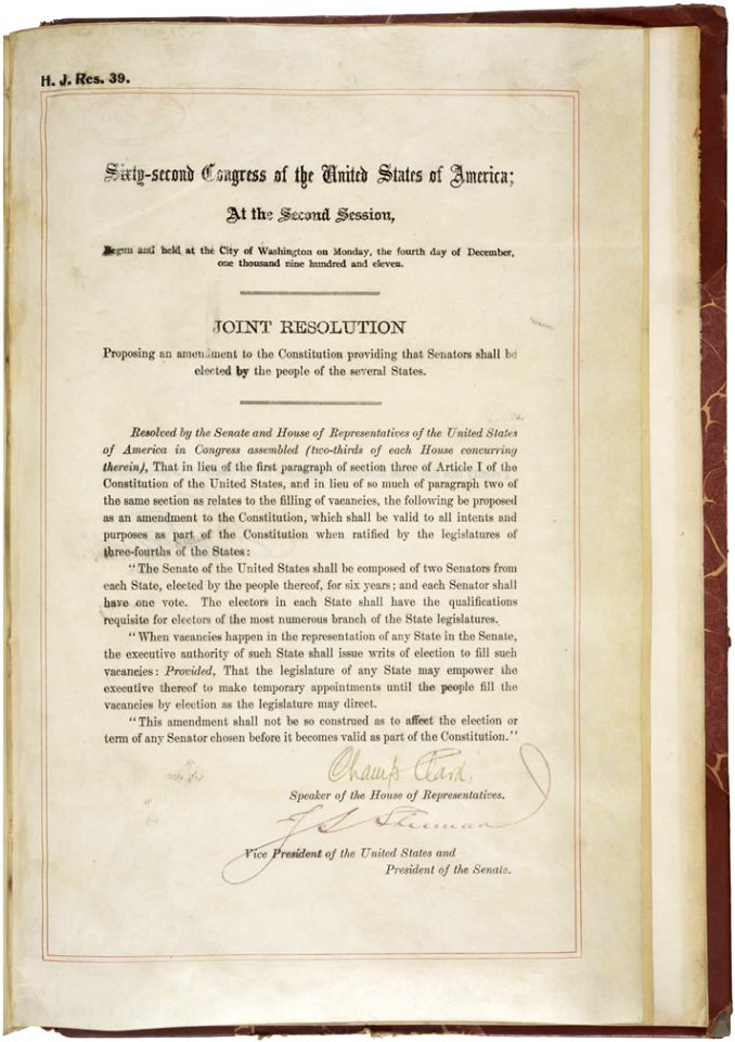 17th Amendment to the U.S. Constitution- Direct Election of U.S. Senators (1913) (5553720882)