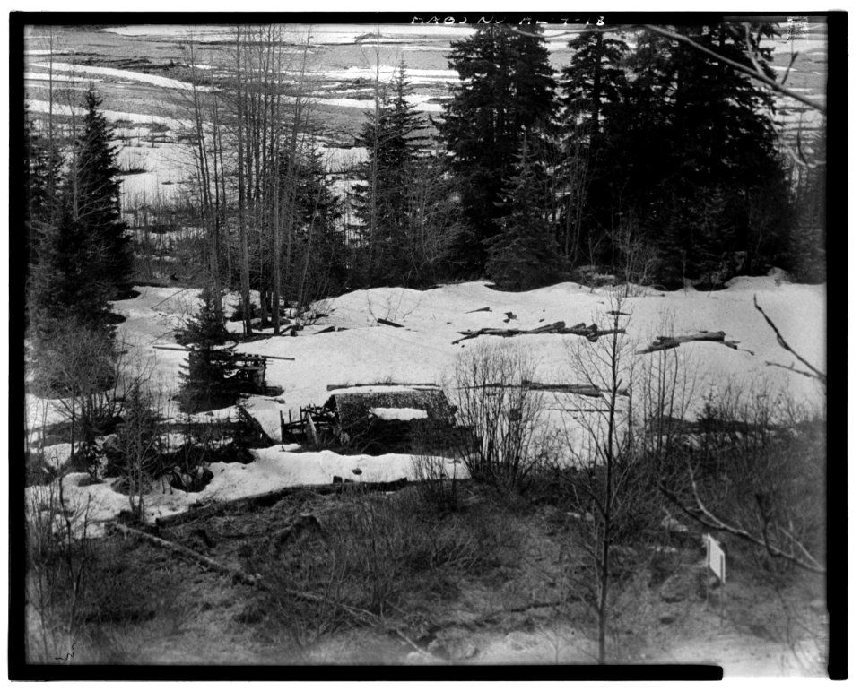 18. GARAGE, ANIMAL PEN, AND BLACKSMITH SHOP (BUILDINGS A-C) - Dalton Trail Post, Mile 40, Haines Highway, Haines, Haine - LOC - hhh.ak0001.photos.001407p