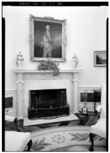 180 oval office view of fireplace photo