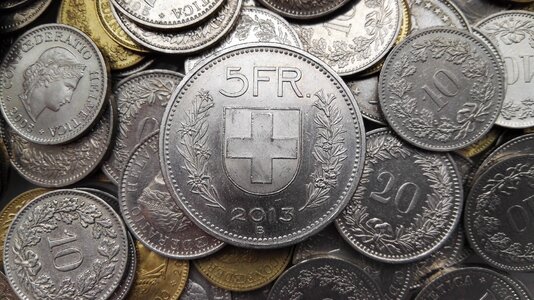 Coins money helvetia