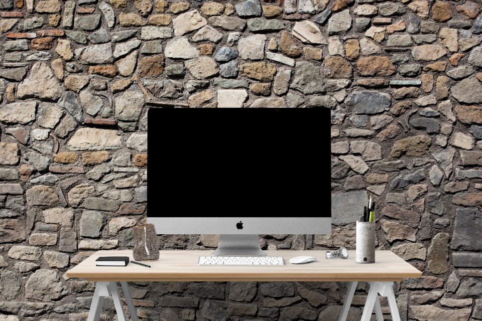 Wall desk presentation