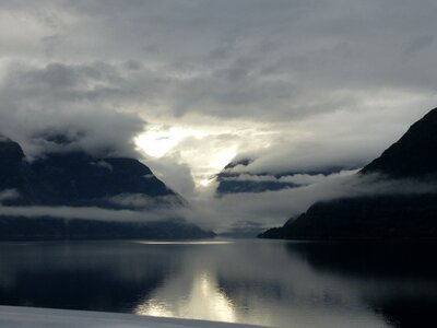 Fjords clouds dawn