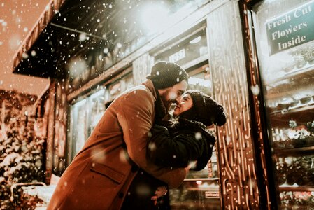 Cold weather couple