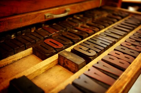 Woods table brown letter photo