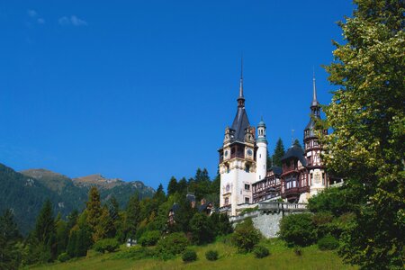 Blue building carpathian photo