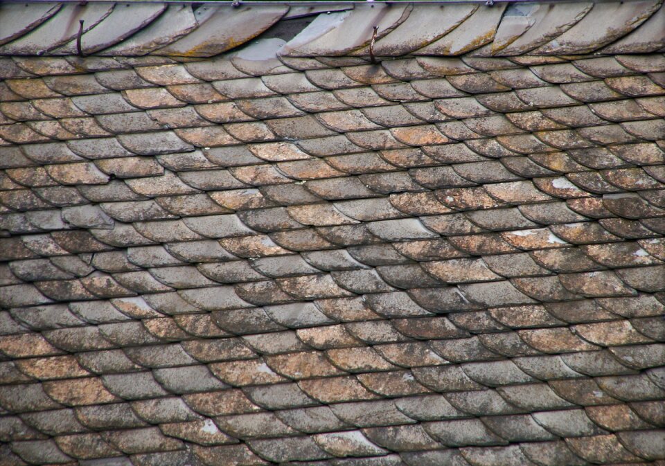 Weathered damaged slate