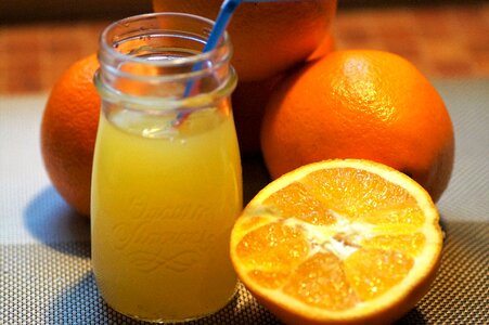 Squeezed juice the flesh