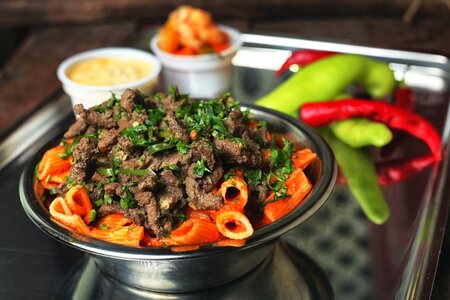 Liver pasta food