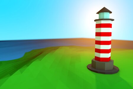 3d lighthouses sea