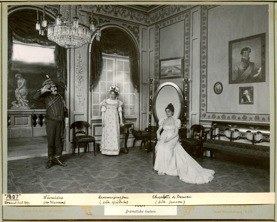 1807, Dramatiska teatern 1899. Föreställningsbild - SMV - H10 017