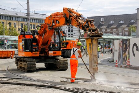 Traffic concrete excavators