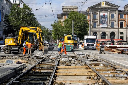 Traffic concrete excavators