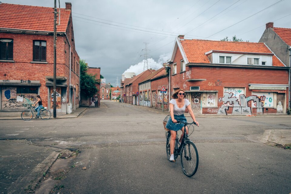 Street people woman