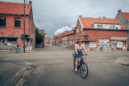 Street people woman