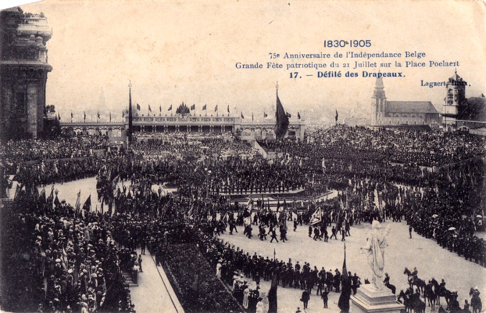 1830 1905, 75º aniversário da independência belga, 17, Arquivo de Villa Maria, Angra do Heroísmo, Açores.