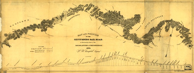 1839 Gettysburg RR Map planned