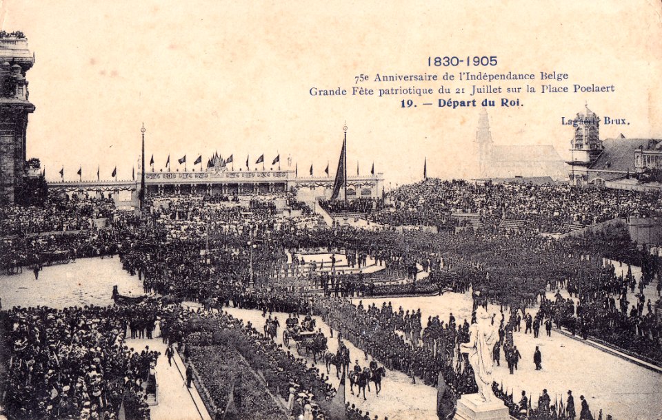 1830 1905, 75º aniversário da independência belga, 19, Arquivo de Villa Maria, Angra do Heroísmo, Açores.